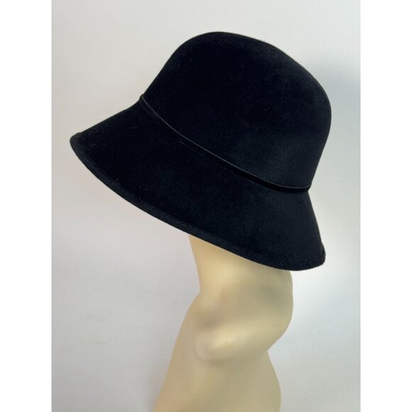Helen Kaminski Black Wool Felt Wide Brim Hat Made In Australia main image 5